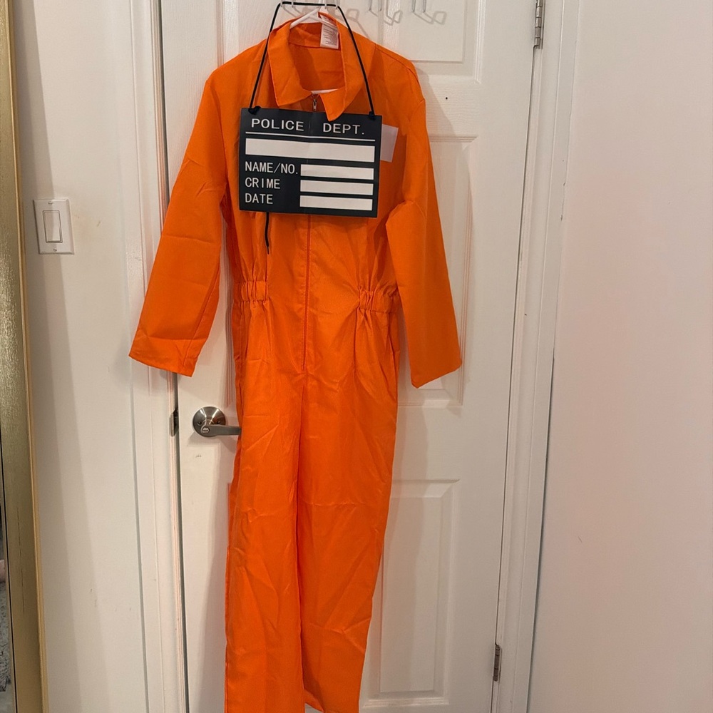 Orange Prisoner Costume Jumpsuit